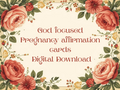Digital Download 12 Affirmation Cards for Pregnancy with Emphasis on God